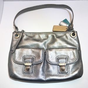 Coach Poppy Metallic Leather Hippie Shoulder Bag